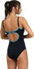 Купальник закритий для жіночийок Arena TANIA CLIP BACK SWIMSUIT ONE P чорний, блакитний жіночий 44 (005974-580) - 2