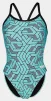 Купальник закритий для жінок Arena ESCAPE SWIMSUIT CHALLENGE BACK бірюзовий, чорний Жін - 1
