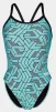 Купальник закритий для жінок Arena ESCAPE SWIMSUIT CHALLENGE BACK бірюзовий, чорний Жін - 1