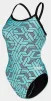 Купальник закритий для жінок Arena ESCAPE SWIMSUIT CHALLENGE BACK бірюзовий, чорний Жін - 2