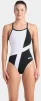 Купальник закритий для жінок Arena DIAMOND SWIMSUIT LIGHTDROP BAC чорний, білий Жін 38 - 6