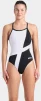 Купальник закритий для жінок Arena DIAMOND SWIMSUIT LIGHTDROP BAC чорний, білий Жін 38 - 6
