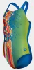 Купальник для дівчат Arena PALETTE SWIMSUIT SWIM PRO BACK блакитний, жовтий, мультикольор Діт 116 см - 2