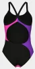 Купальник закритий для жінок Arena MULTI SLICES SWIMSUIT LIGHTDRO чорний, бузковий, бірюзовий, рожевий Жін 44 - 4