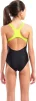 Купальник закритий для дівчат Arena DIM LIGHT SWIMSUIT SWIM PRO BA чорний, жовтий дитячий 128 см (008104-560) - 2