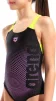 Купальник закритий для дівчат Arena DIM LIGHT SWIMSUIT SWIM PRO BA чорний, жовтий дитячий 128 см (008104-560) - 3