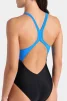 Купальник закритий для жінок Arena BREATH SWIMSUIT V BACK LB синій, чорний, бірюзовий Жін 44 - 9