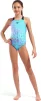 Купальник закритий для дівчат Arena MULTI COLOURS SWIMSUIT V BACK блакитний, чорний дитячий 128 см (009007-509) - 5