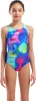 Купальник закритий для дівчат Arena SPRAY PAINT SWIMSUIT SWIM PRO синій, рожевий, жовтий дитячий 128 см (010286-740) - 1