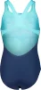 Купальник закритий для дівчат Arena SPRAY PAINT SWIMSUIT SWIM PRO синій, рожевий, жовтий дитячий 128 см (010286-740) - 7