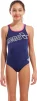 Купальник закритий для дівчат Arena LOGO SWIMSUIT SWIM PRO синій дитячий 128 см (010287-590) - 1
