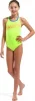Купальник закритий для дівчат Arena LOGO SWIMSUIT SWIM PRO салатовий дитячий 140 см (010287-880) - 3