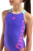 Купальник закритий для дівчат Arena GRAPHIC SWIMSUIT V BACK фіолетовий, рожевий дитячий 140 см (010407-880) - 4