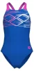 Купальник для дівчат Arena PASTIME SWIMSUIT V BACK синій, рожевий, бірюзовий Діт 116 см - 1