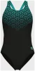 Купальник закритий для жінок Arena KIKKO V SWIMSUIT V BACK GRAPHI чорний, зелений Жін 38 - 1