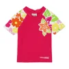 Топ сонцезахисний для дівчат Aqua Speed T-SHIRT FLOWER 2120 рожевий, мультиколор Діт 104см - 2