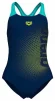 Купальник для дівчат Arena DIM LIGHT SWIMSUIT SWIM PRO BA чорний, жовтий, бірюзовий Діт 116 см - 1