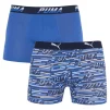 Труси-боксери Puma LOGO AOP BOXER 2P синій, білий Чол M - 1