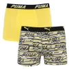Труси-боксери Puma LOGO AOP BOXER 2P сірий, жовтий Чол M - 1