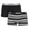 Труси-шорти Puma WORLDHOOD STRIPE TRUNK 2P сірий, білий, чорний Чол S - 1