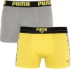 Труси-боксери Puma STATEMENT BOXER 2P жовтий, сірий Чол S - 1