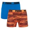 Труси-боксери Puma ACTIVE BOXER PRINT 2P синій, помаранчевий Чол M - 1