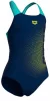 Купальник для дівчат Arena DIM LIGHT SWIMSUIT SWIM PRO BA чорний, жовтий, бірюзовий Діт 116 см - 7