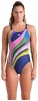 Купальник закритий для жінок Arena WATER FLUIDS SWIMSUIT SWIM PRO темно-синій, рожевий, салатовий Жін 34 - 4