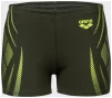 Плавки-шорти для хлопчиків Arena POSEIDONIA SWIM SHORT темно-зелений, жовтий Діт 152 см - 1