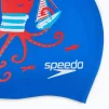 Шапка для плавання Speedo SLOGAN PRT CAP JU/JF/JM синій, червоний Діт OSFM - 6