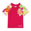 Топ сонцезахисний для дівчат Aqua Speed T-SHIRT FLOWER 2122 рожевий, мультиколор Діт 116см - 4