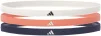 Пов'язки на голову Adidas Hairbands 3pk сірий, кораловий, синій Жін One Size - 1