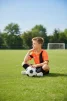 Дитяча футбольна форма X2 League (футболка+шорти), розмір L (оранжевий/чорний) DX2001OR/BK-L - 4