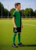 Дитяча футбольна форма X2 League (футболка+шорти), розмір S (зелений/чорний) - 3