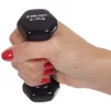 Гантель с виниловым покрытием Zelart TA-2777-0_5 1шт x 0.5кг, black (TA-2777-0_5(BK)) - 3