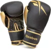 Боксерські рукавиці Reebok Boxing Gloves чорний, золото Чол 16 унцій - 1