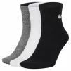Шкарпетки Nike U NK EVERYDAY LTWT ANKLE 3PR чорний, білий, сірий Уні 38-42 - 1