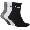 Шкарпетки Nike U NK EVERYDAY LTWT ANKLE 3PR чорний, білий, сірий Уні 38-42 - 3