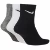 Шкарпетки Nike U NK EVERYDAY LTWT ANKLE 3PR чорний, білий, сірий Уні 38-42 - 3