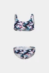 Купальник для дівчат Arena TIE AND DYE BIKINI TOP білий, синій, мультиколор Діт