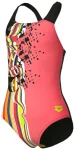 Купальник закритий для дівчат Arena PALETTE SWIMSUIT SWIM PRO BACK кораловий, чорний Діт 128 см