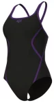 Купальник закритий для жінок Arena PRO_FILE SWIMSUIT SOLID чорний, фіолетовий Жін 38