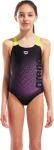 Купальник закритий для дівчат Arena DIM LIGHT SWIMSUIT SWIM PRO BA чорний, жовтий дитячий 128 см (008104-560)