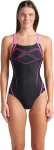 Купальник закритий для жіночийок Arena GRAPHIC SWIMSUIT SWIM PRO BACK чорний, рожевий жіночий 36 (009024-590)