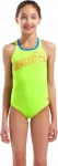Купальник закритий для дівчат Arena LOGO SWIMSUIT SWIM PRO салатовий дитячий 128 см (010287-880)