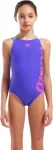 Купальник закритий для дівчат Arena GRAPHIC SWIMSUIT V BACK фіолетовий, рожевий дитячий 116 см (010407-880)