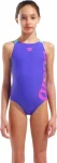 Купальник закритий для дівчат Arena GRAPHIC SWIMSUIT V BACK фіолетовий, рожевий дитячий 116 см (010407-880)
