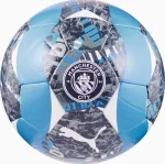 М'яч футбольний Puma MCFC Prematch Ball сірий, блакитний 5 (084548-74)