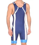 Трико борцівське Asics Wrestling Singlet синій,білий,блакитний Чол XS