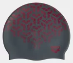 Шапка для плавання Arena PRINT 2 бордовий, чорний Уні OSFM